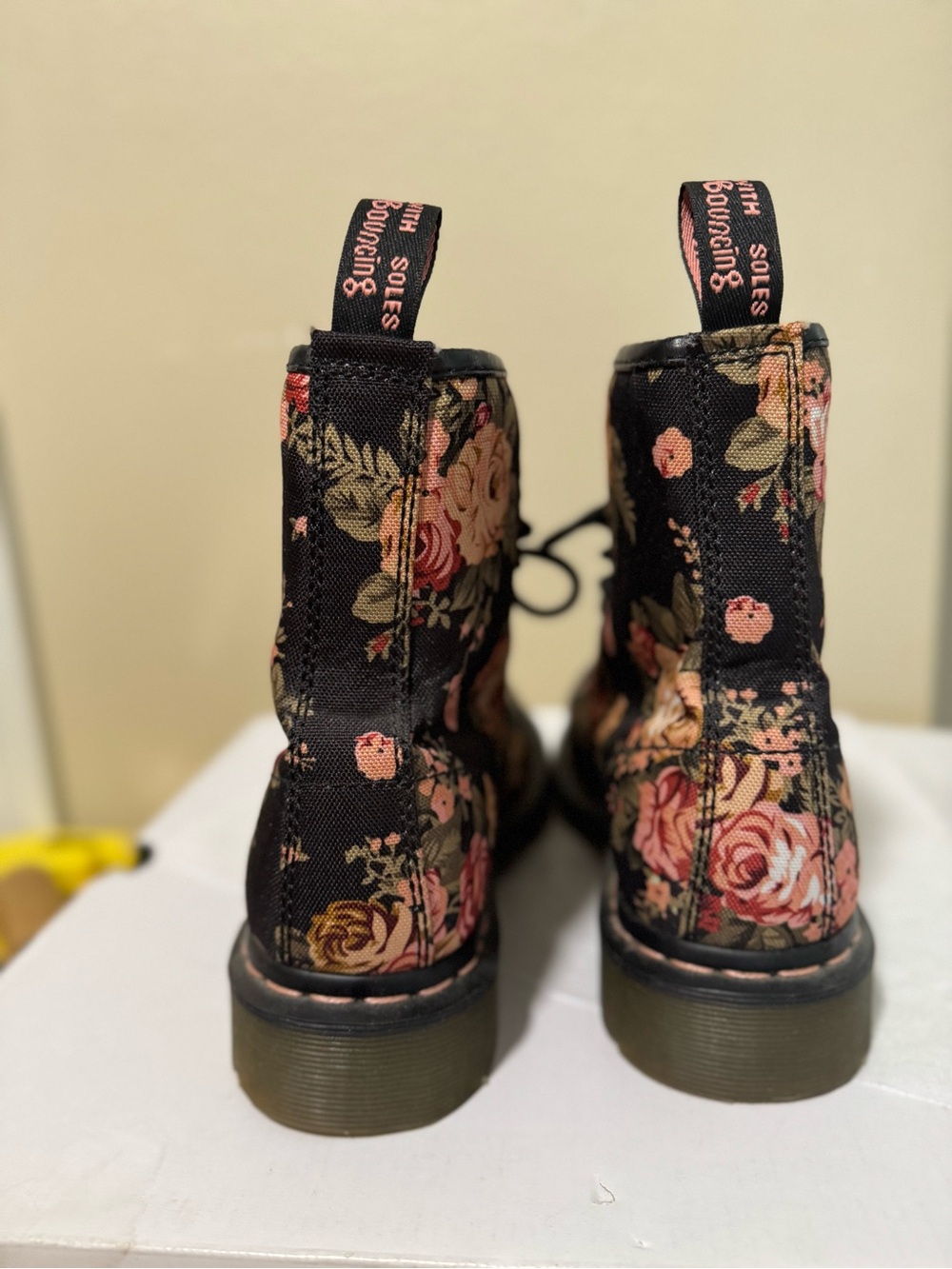 Dr. Martens 11821 Floral Canvas Lace-Up Combat Ankle Boots Women’s US 7 EU 38 - Picture 5 of 8